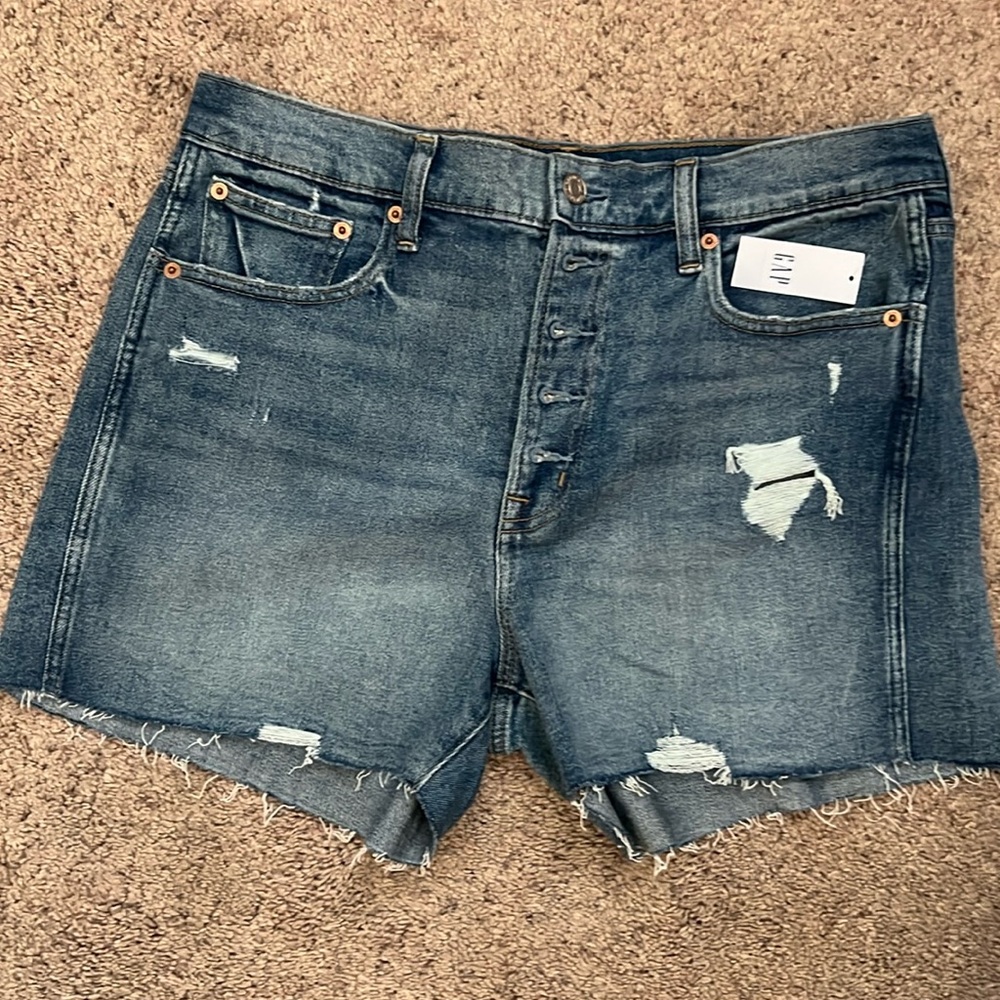 Gap button fly denim shorts
